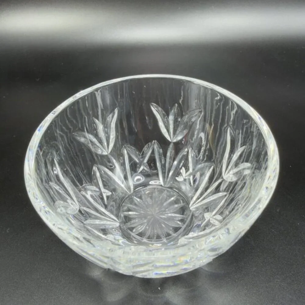 Waterford‎ Clear Crystal Thank You Vanity Bowl Dish Tulips Condiment Dish Holder